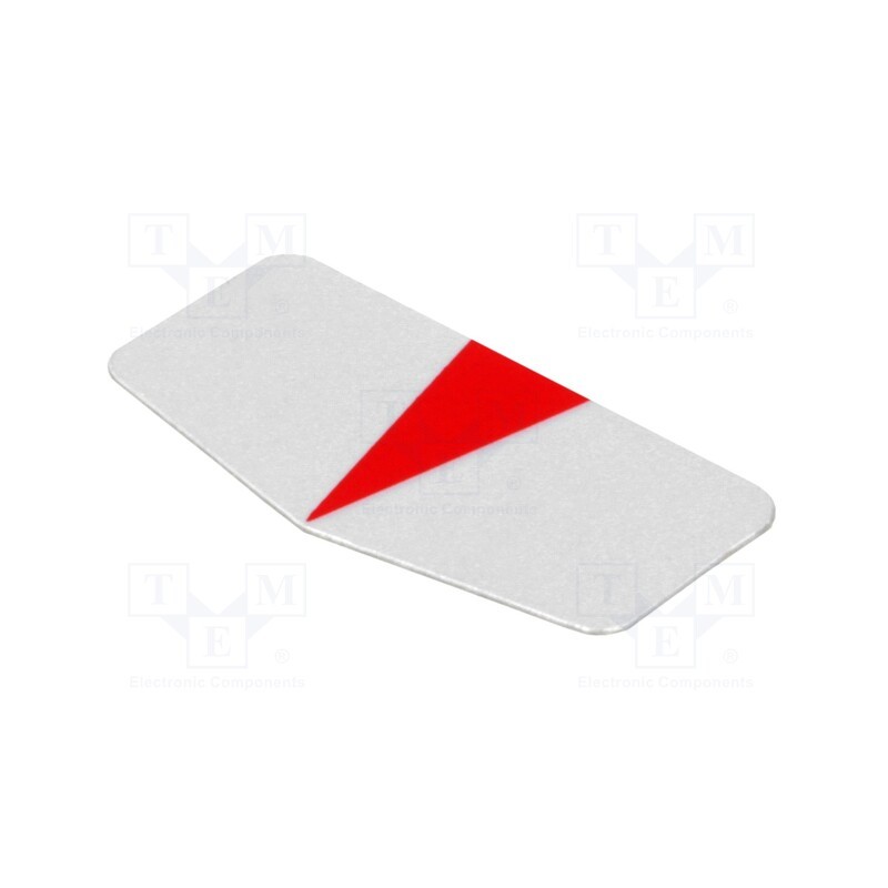 1 pcs x ELESA+GANTER - GN 711.1-KUS - Pointer, self-adhesive, silver, plastic, 20x10mm