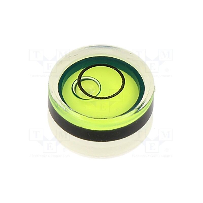1 pcs x ELESA+GANTER - GN 2281-KT-12-G-40-2 - Spirit level, H: 7mm, Ømount.hole: 12mm, plastic, Body: white