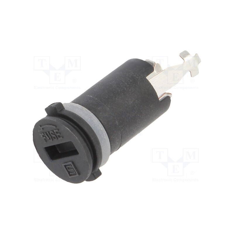 1 pcs x SCHURTER - 3101.032 - Fuse holder, cylindrical fuses, 10A, on panel, black, 250VAC, FPG2