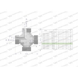 Metric hydraulic manifold bbbb m30x2 22l var