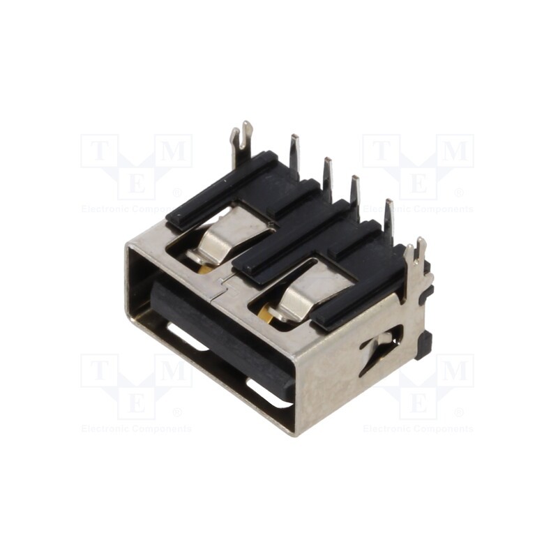 5 pcs x Global Connector Technology (GCT) - USB1125-GF-B - Socket, USB A, THT, PIN: 4, angled 90°, short, USB 2.0, 3A
