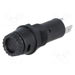 1 pcs x SCHURTER - 3101.0215 - Fuse holder, cylindrical fuses, 5x20mm, 10A, on panel, black, FPG1