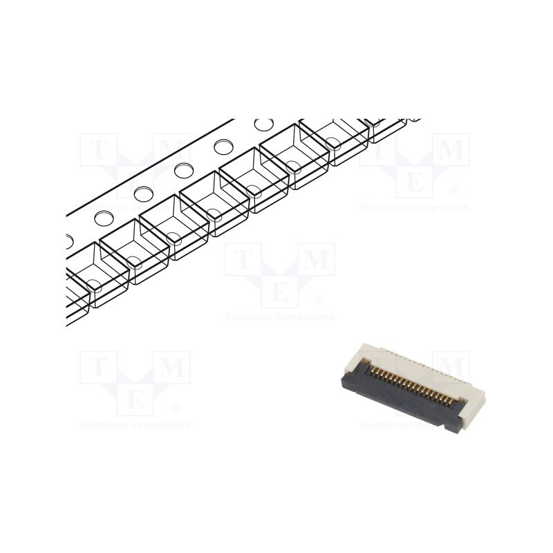 5 pcs x Global Connector Technology (GCT) - FFC2B35-18-G - Connector: FFC/FPC, horizontal, PIN: 18, ZIF, SMT, 50V, 0.4A, Mat: LC