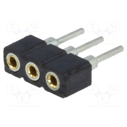 5 pcs x CONNFLY - DS1002-02-1*3BT1F6 - Socket, pin strips, female, PIN: 3, low profile,turned contacts