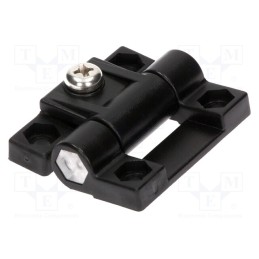 1 pcs x ROZTOCZE - 3.ZN516.002 - Hinge, Width: 36mm, polyamide, black, H: 43mm, with regulation