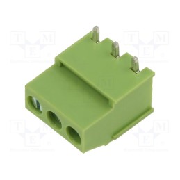 5 pcs x XINYA - XY129RB-3P 5.0MM GREEN - PCB terminal block, straight, 5mm, ways: 3, on PCBs, terminal