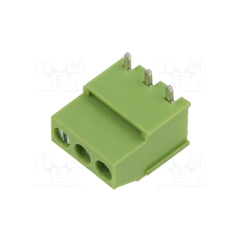 5 pcs x XINYA - XY129RB-3P 5.0MM GREEN - PCB terminal block, straight, 5mm, ways: 3, on PCBs, terminal