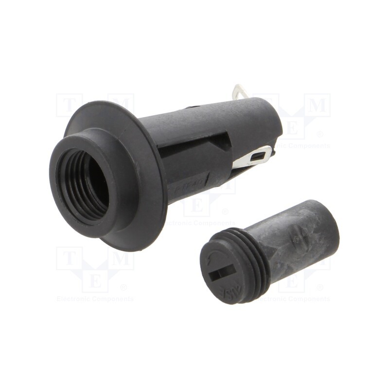 1 pcs x ESKA - 502910 - Fuse holder, 5x20mm, 10A, on panel, 250VAC, Cutout: Ø12.7mm, IP40