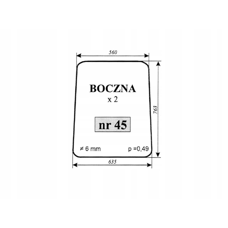 Side window mtz 82 45