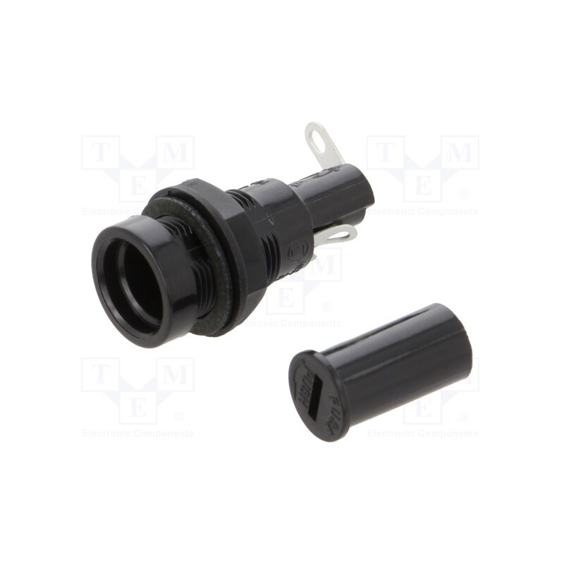 1 pcs x ESKA - 502630 - Fuse holder, 5x20mm, 10A, on panel, 250VAC, Cutout: Ø12.7mm, IP40