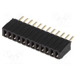 5 pcs x CONNFLY - DS1065-07-1*12S8BV - Socket, pin strips, female, PIN: 12, straight, 1.27mm, THT, 1x12