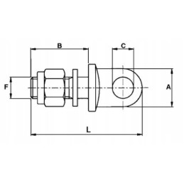 Stabilizer end eye bolt m24x2 5 q24