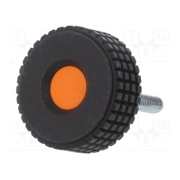 1 pcs x ELESA+GANTER - MBT.30 P-M5X20-C2 - Knob, Ø: 31mm, Ext.thread: M5, 20mm, H: 24mm, technopolymer PP, MBT-P