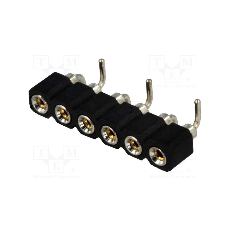 5 pcs x CONNFLY - DS1002-01-1*6S13 - Socket, pin strips, female, PIN: 6, turned contacts, vertical, SMT