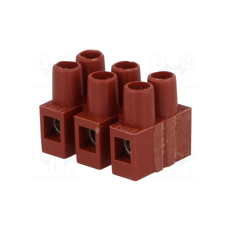 5 pcs x BM GROUP - BM 92FS3 - Terminal block, screw terminal, 2.5mm2, 250V, ways: 3, terminals: 6