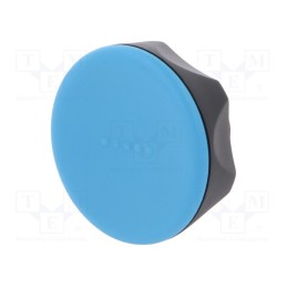 1 pcs x ELESA+GANTER - 221206-C5 - Knob, Ø: 45mm, H: 26mm, technopolymer PA, Ømount.hole: 8mm, Cap: blue