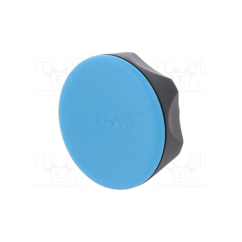 1 pcs x ELESA+GANTER - 221206-C5 - Knob, Ø: 45mm, H: 26mm, technopolymer PA, Ømount.hole: 8mm, Cap: blue