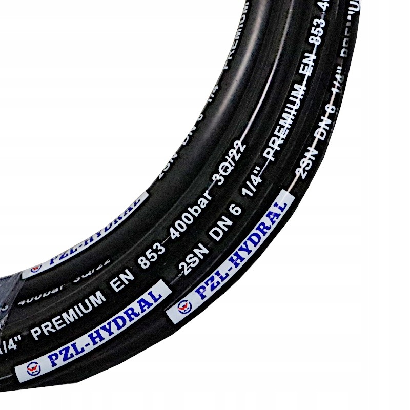 Hydraulic hose for crimping dn06 with 2 braids