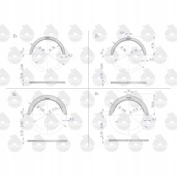 Set of half rings n 0 90 c 360 original ursus