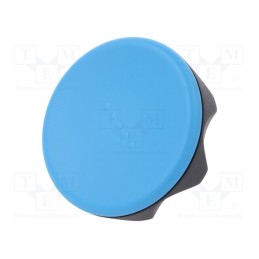 1 pcs x ELESA+GANTER - 222406-C5 - Knob, Ø: 56mm, Ext.thread: M8, 20mm, technopolymer PA, Cap: blue