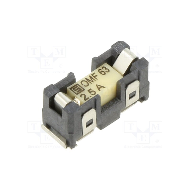 1 pcs x SCHURTER - 3422.0013.11 - Fuse holder, cylindrical fuses, SMT, -40÷85°C, 2.5A, UL94V-0