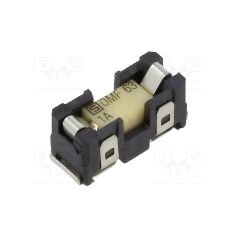 1 pcs x SCHURTER - 3422.0009.11 - Fuse holder, cylindrical fuses, SMT, -40÷85°C, 1A, UL94V-0, black