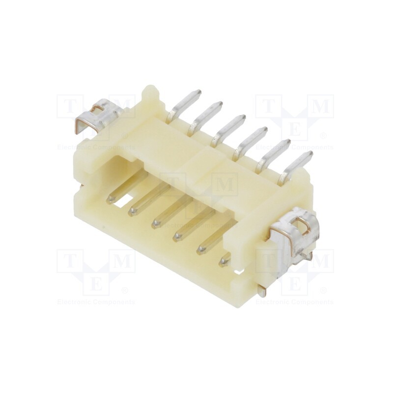 5 pcs x HIROSE - DF13-6P-1.25H(75) - Socket, wire-board, male, DF13, 1.25mm, PIN: 6, SMT, on PCBs, tinned