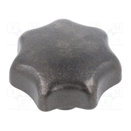 1 pcs x ELESA+GANTER - DIN 6336-GG-63-M12-E - Knob, Ø: 63mm, Int.thread: M12, cast iron, DIN 6336