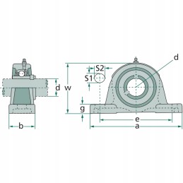 Bearing unit with a plummer housing
