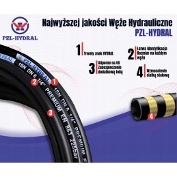 Hydraulic hose for crimping dn10 with 2 braids
