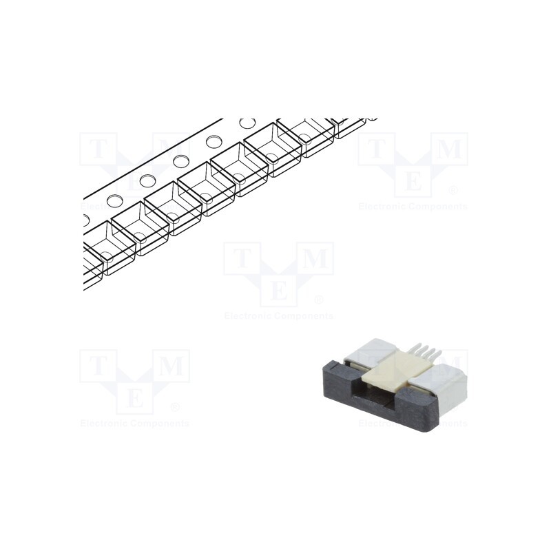 5 pcs x CONNFLY - DS1020-09-04VBT1A-R - Connector: FFC/FPC, horizontal, PIN: 4, ZIF, SMT, 500mA, tinned, 30mΩ