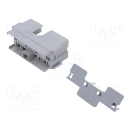 1 pcs x MTA - 101470 - Case, 29mm, push-in, ways: 6, Mat: PBT, grey, Kit: holder
