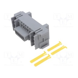1 pcs x MTA - 101375 - Fuse holder, 11mm, push-in, ways: 9, Mat: polyamide 66, grey
