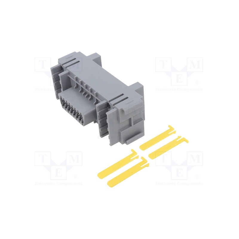 1 pcs x MTA - 101375 - Fuse holder, 11mm, push-in, ways: 9, Mat: polyamide 66, grey