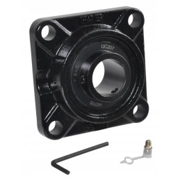 Bearing with square housing, complete