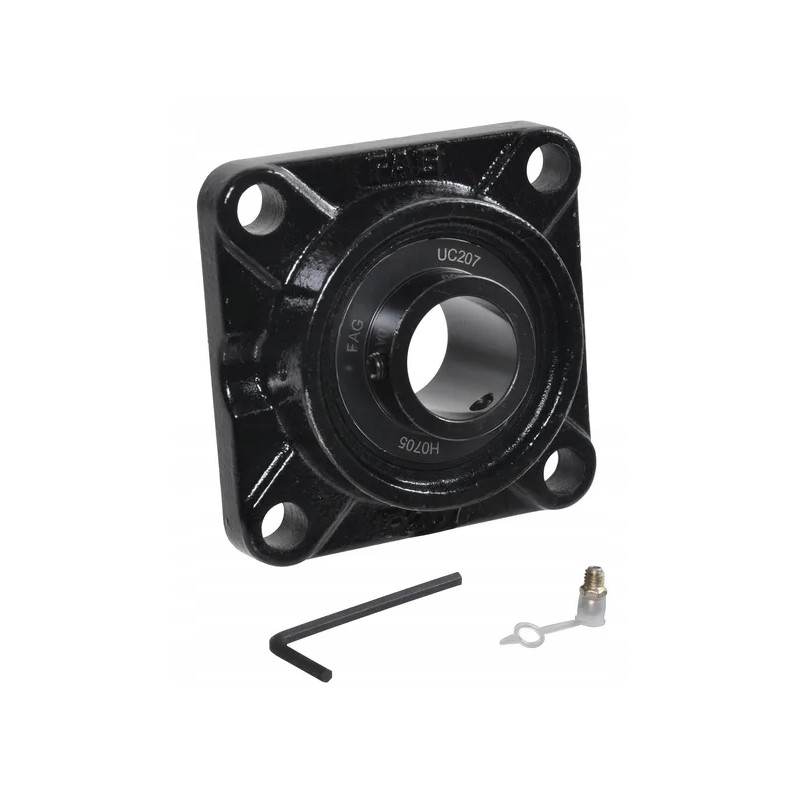 Bearing with square housing, complete