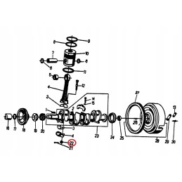 Connecting rod bolt nut Ursus C 360 Zetor