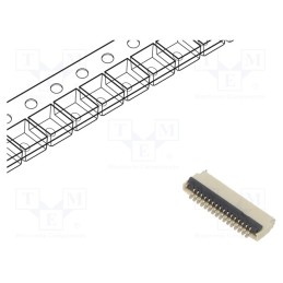 5 pcs x Global Connector Technology (GCT) - FFC2B28-16-G - Connector: FFC/FPC, horizontal, PIN: 16, ZIF, SMT, 30V, 0.4A, H: 1mm