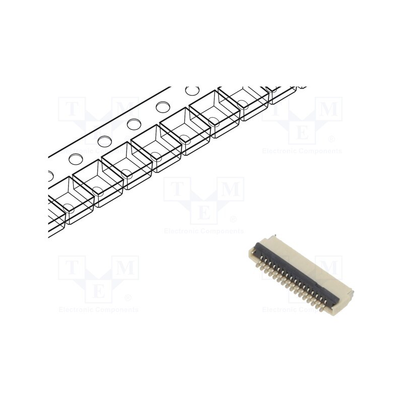 5 pcs x Global Connector Technology (GCT) - FFC2B28-16-G - Connector: FFC/FPC, horizontal, PIN: 16, ZIF, SMT, 30V, 0.4A, H: 1mm