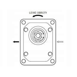 Gear pump, 2 sections, left, 22 20 cm3, hydrolider