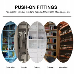 Furniture connector, push-in clip, 10 pcs