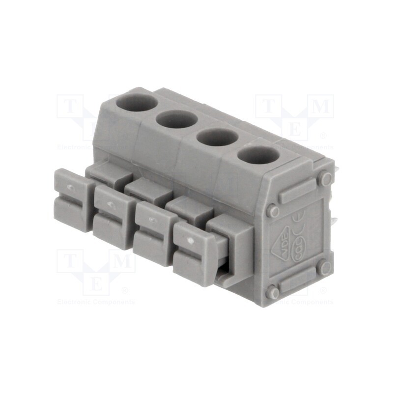 5 pcs x DEGSON ELECTRONICS - DG235-5.0-04P-11-00A(H) - PCB terminal block, angled 90°, 5mm, ways: 4, on PCBs, 1.5mm2, 8A