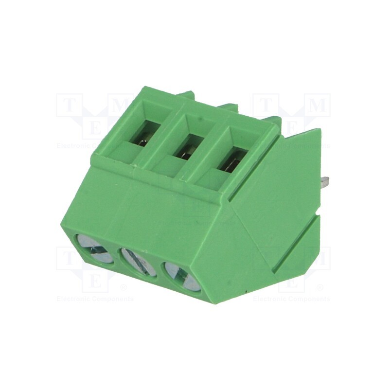 5 pcs x DEGSON ELECTRONICS - DG103-5.0-03P-14-00A(H) - PCB terminal block, angled 45°, 5mm, ways: 3, on PCBs, 2.5mm2, 24A