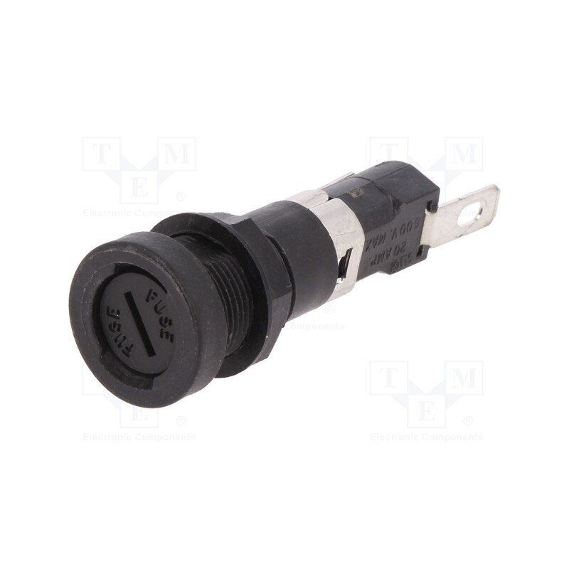 1 pcs x LITTELFUSE - 03450631H - Fuse holder, cylindrical fuses, 5x20mm, 16A, 250V, on panel