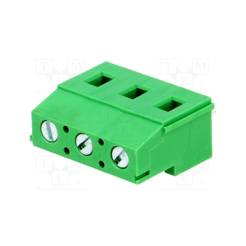 5 pcs x ADAM TECH - EB147A-03-M - PCB terminal block, angled 90°, 7.5mm, ways: 3, on PCBs, 2.5mm2