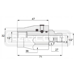 Straight linear swivel joint ggl 1 2 ohm