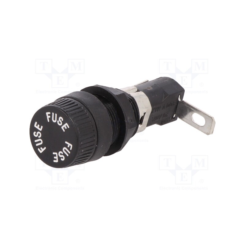 1 pcs x LITTELFUSE - 03450603H - Fuse holder, cylindrical fuses, 6.3x32mm, 16A, 250V, on panel