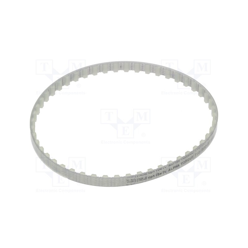 1 pcs x OPTIBELT - T10 500 1077ZA - Timing belt, T10, W: 10mm, H: 4.5mm, Lw: 500mm, Tooth height: 2.5mm