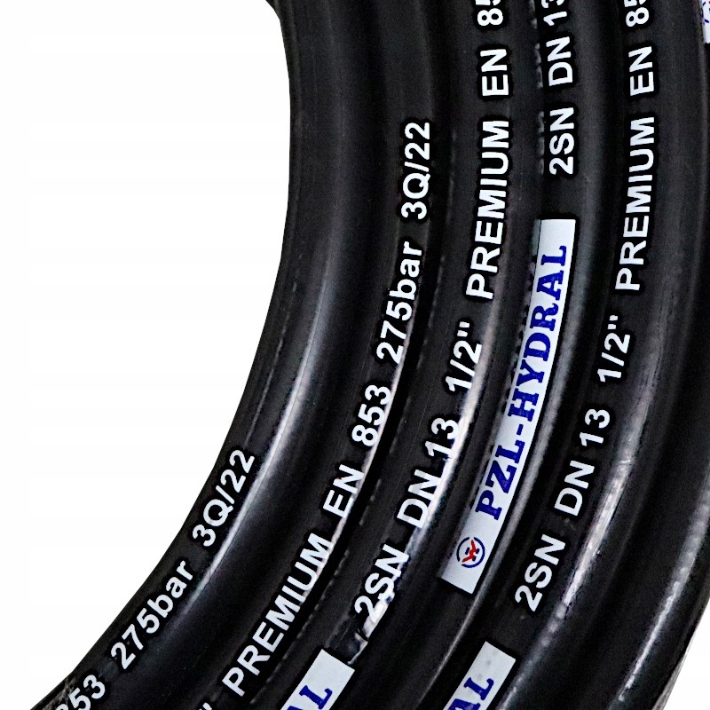 Hydraulic hose for crimping dn12 with 2 braids