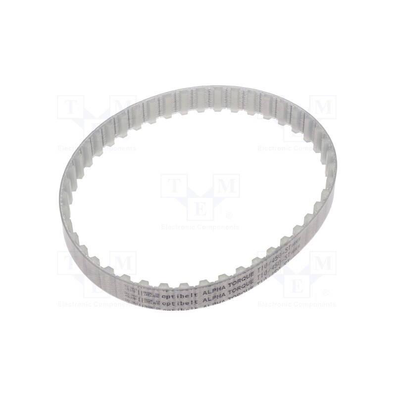 1 pcs x OPTIBELT - T10 450 1677ZA - Timing belt, T10, W: 16mm, H: 4.5mm, Lw: 450mm, Tooth height: 2.5mm